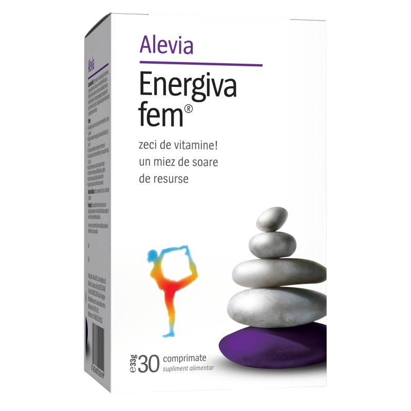 Supliment alimentar Energiva fem Alevia, 30 comprimate
