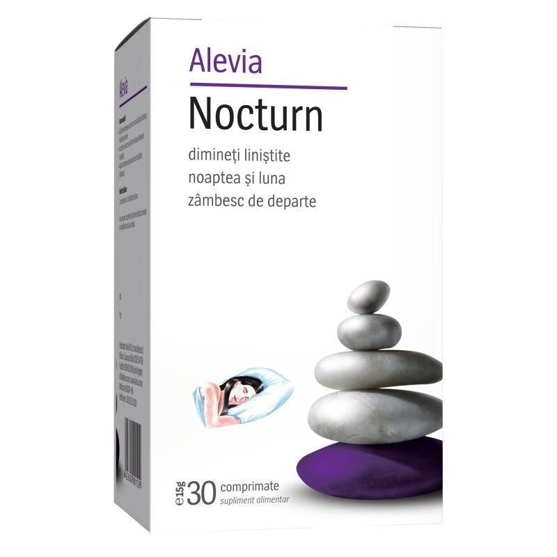 Supliment alimentar Nocturn Alevia, 30 comprimate