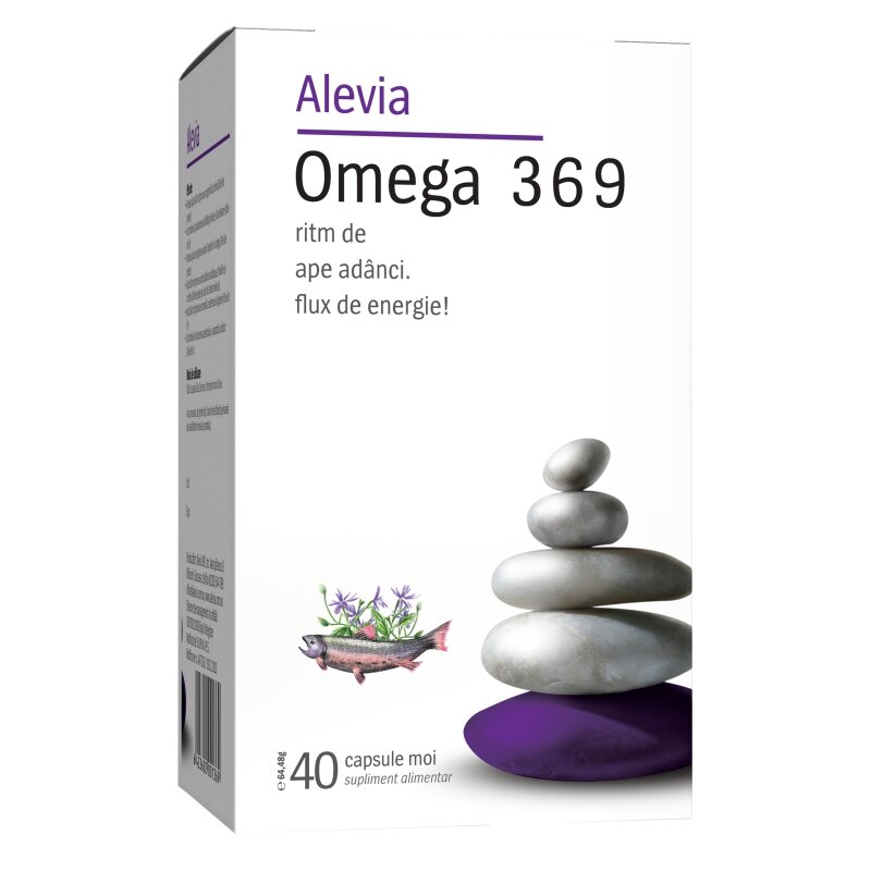 Supliment alimentar Omega 3 6 9 Alevia, 40 comprimate