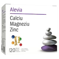 Supliment alimentar Calciu Magneziu Zinc Alevia, 20 plicuri