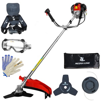 Pachet motocoasa profesionala, Media Line, MC 4328T, 2 timpi, 1.7 Cp, ham dublu, cutit 3T, cap taiere, fir 2.4, set scule intretinere, recipient pentru amestec, set protectie AgroPro Pachet motocoasa profesionala, Media Line, MC 4328T, 2 timpi, 1.7 Cp, ham dublu, cutit 3T, cap taiere, fir 2.4, set scule intretinere, recipient pentru amestec, set protectie AgroPro