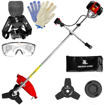 Pachet motocoasa profesionala Media Line MC 5228T, 2 timpi, ham dublu, cutit 3T, cap taiere, fir 2.4, set scule intretinere, recipient pentru amestec, set protectie AgroPro Pachet motocoasa profesionala Media Line MC 5228T, 2 timpi, ham dublu, cutit 3T, cap taiere, fir 2.4, set scule intretinere, recipient pentru amestec, set protectie AgroPro