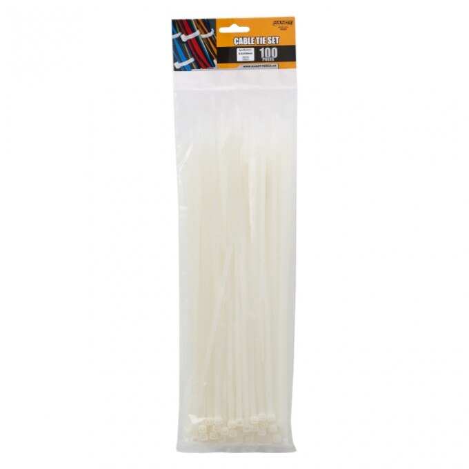 Fasete, Marime 300 x 4,6mm, 100 bucati, Material Nylon 66, Culoare alb