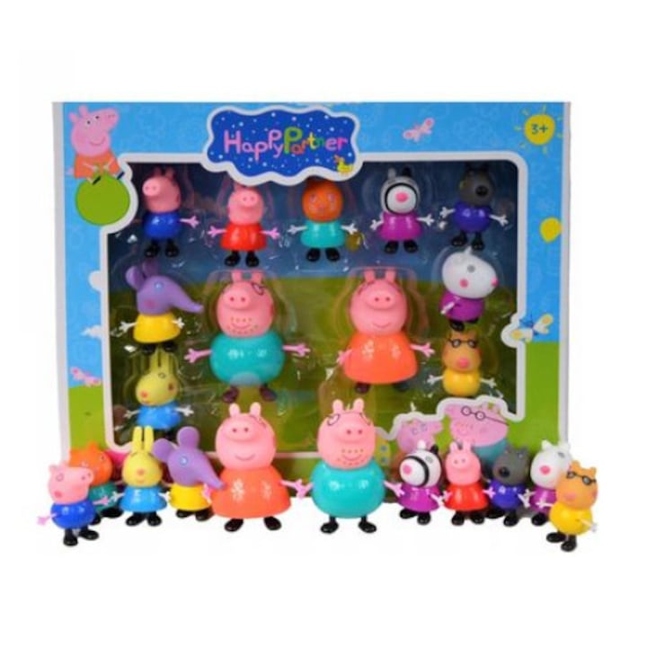 Set 11 figurine Peppa Pig, 31 x 28 x 6 cm