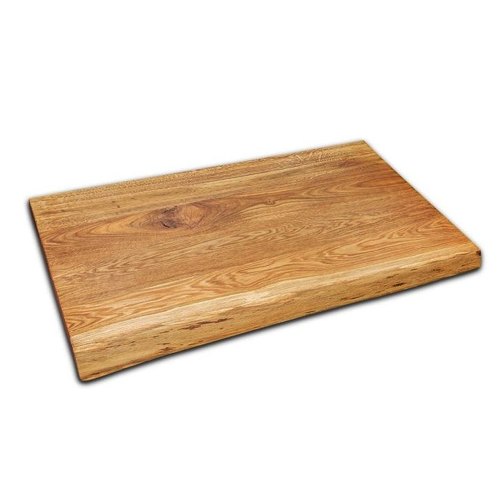 Blat din stejar 100x80x4 cm, culoare natur, margini netivite