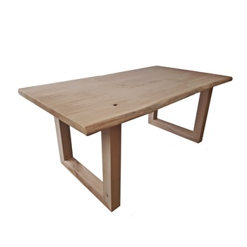 Masa stejar 180x90 cm culoare stejar natural, aspect rustic, margini neregulate Masa stejar 180x90 cm culoare stejar natural, aspect rustic, margini neregulate