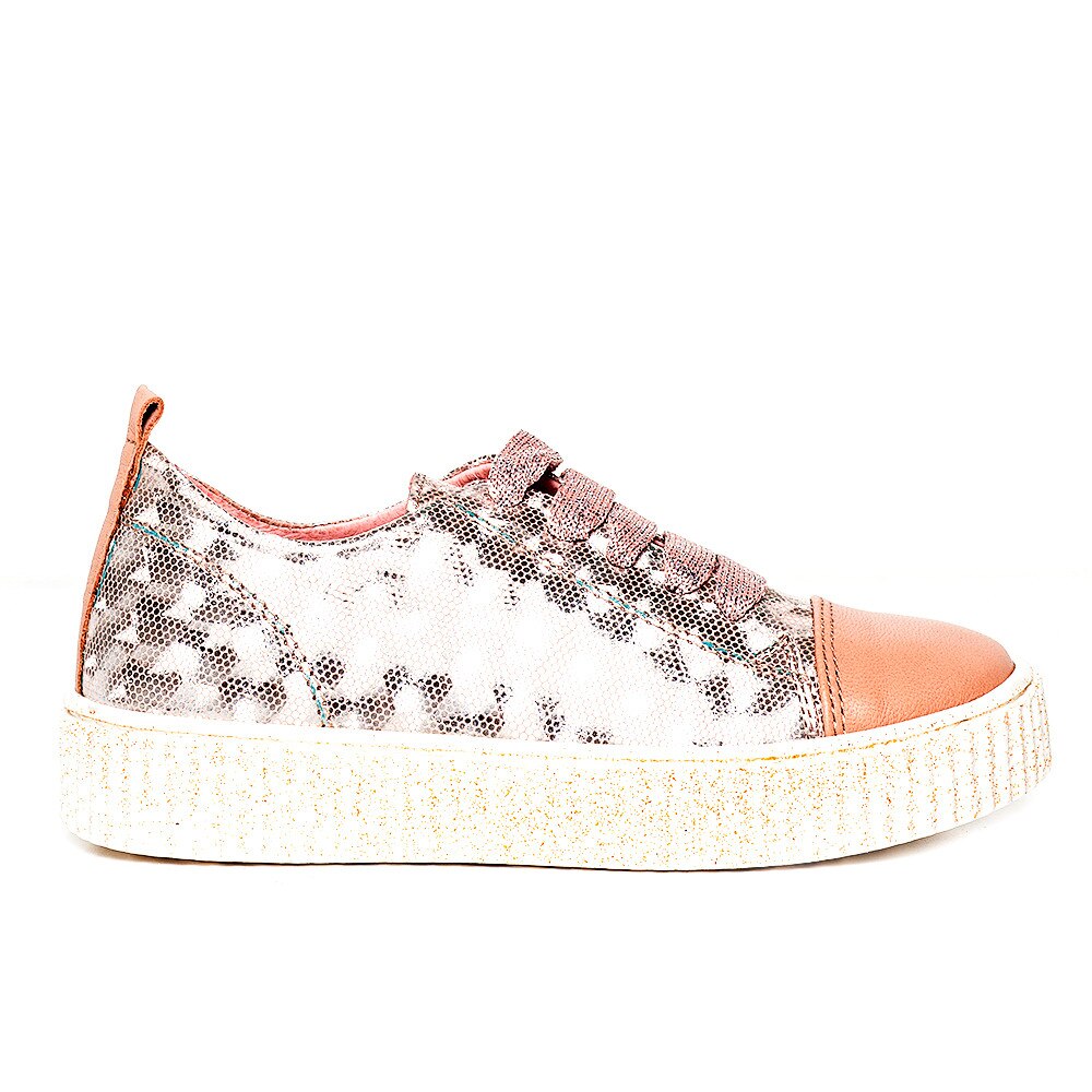 Tenisi din piele pentru fete, Asia, PJ Shoes, Roz