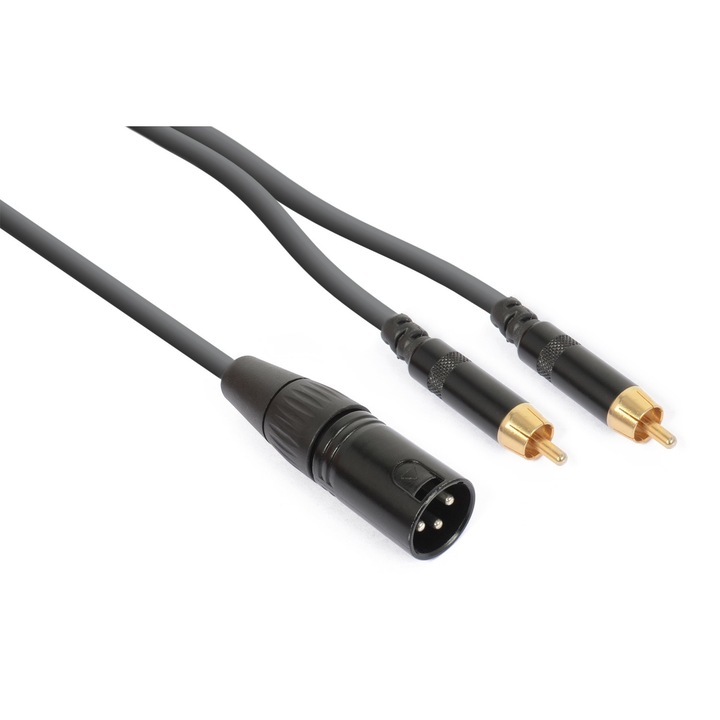 Power Dynamics CX58-1 XLR apa kábel - 2x RCA apa, 1.5 m