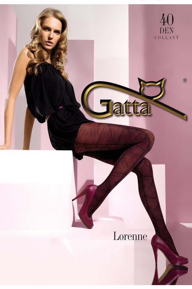 Ciorapi cu model deosebit 40 DEN,D&J Exclussive, Albastru