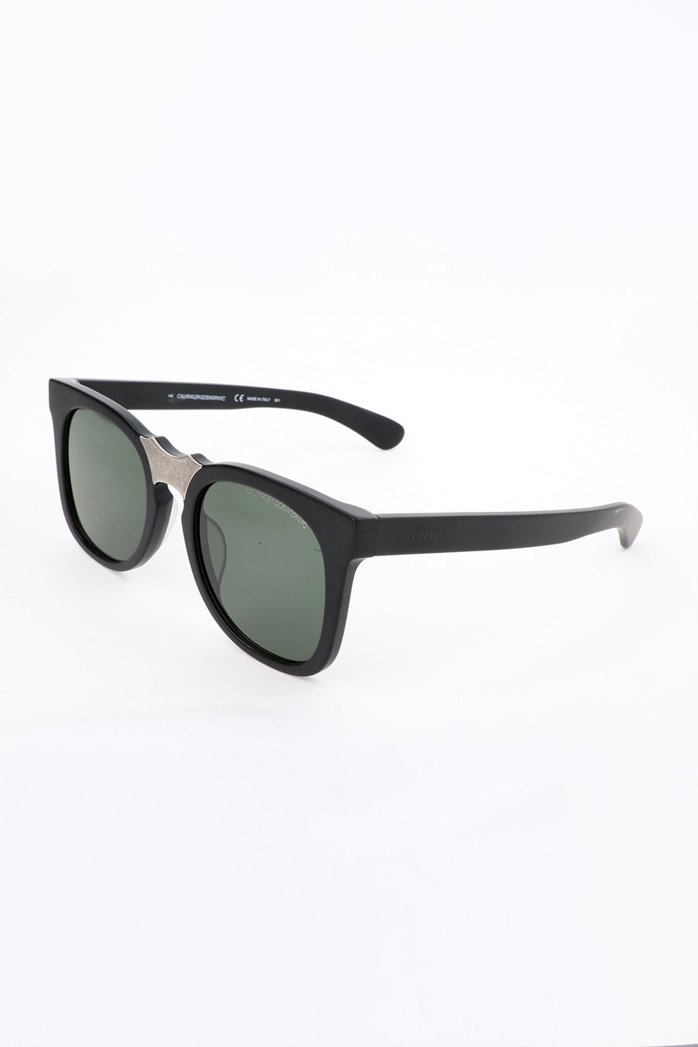 Calvin Klein, Ochelari de soare patrati unisex, Negru, 52-21-140 Standard