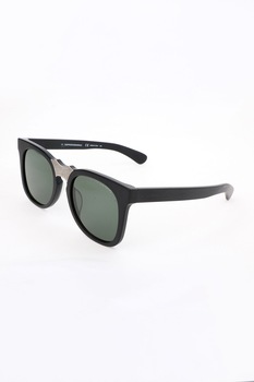 Calvin Klein, Ochelari de soare patrati unisex, Negru, 52-21-140 Standard Calvin Klein, Ochelari de soare patrati unisex, Negru, 52-21-140 Standard