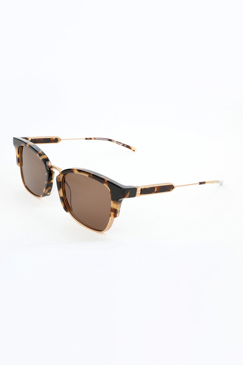 Calvin Klein, Ochelari de soare dreptunghiulari, Kaki, 54-20-140 Standard
