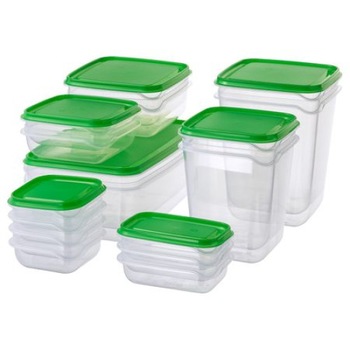Set 17 caserole cu capac, pentru depozitare si pastrare alimente, 7 dimensiuni, transparente Set 17 caserole cu capac, pentru depozitare si pastrare alimente, 7 dimensiuni, transparente