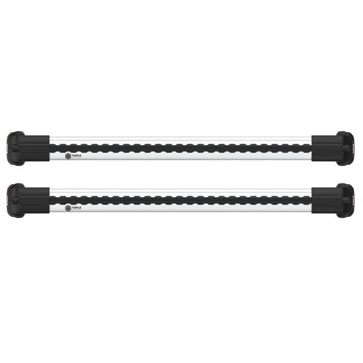 Tetőtartó készlet Ford Grand C-MAX MPV (V1) (2011-2019) alumínium csomagtartóhoz, Turtle, Air-1, Hosszrudakra szerelhető, Lopásgátló, ezüst szín