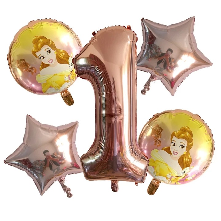 5 db-os születésnapi lufi készlet - Rózsarany