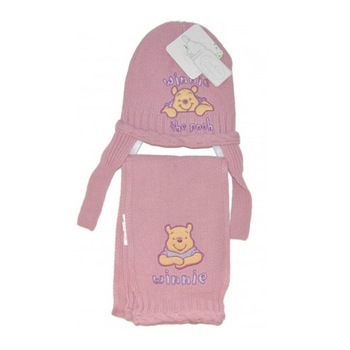 Caciula si Fular Winnie the pooh,, Mov Deschis Caciula si Fular Winnie the pooh,, Mov Deschis