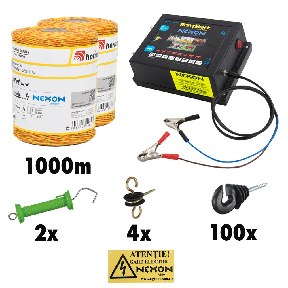 Pachet gard electric NEXON Simple 4J 12 , 1000m