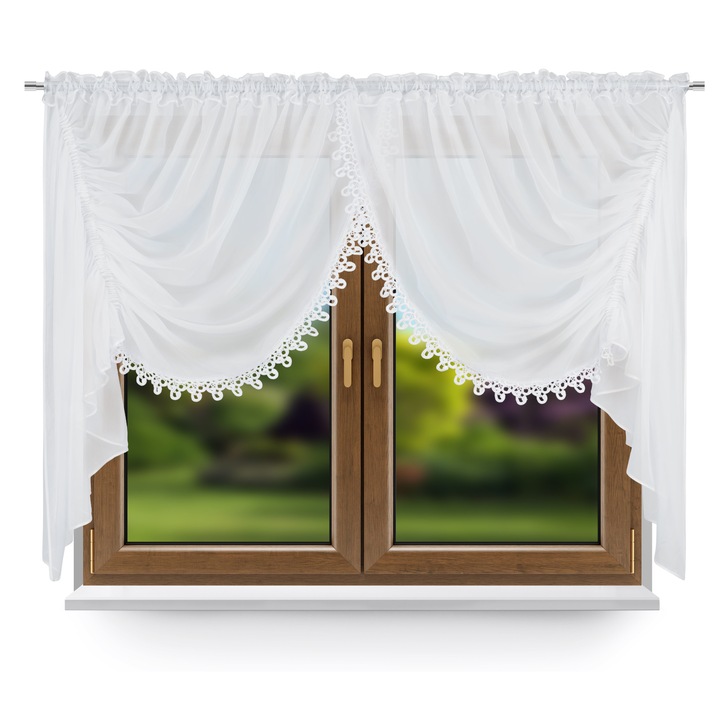 Perdea VALENCIA, Alb, 400 x 155 cm