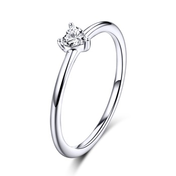 Inel din argint Petite Clear Heart Inel din argint Petite Clear Heart