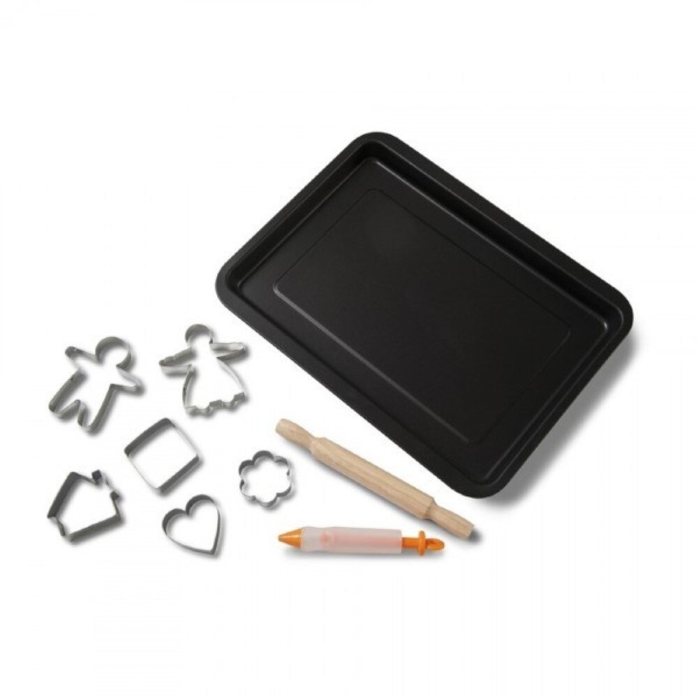 Set cu ustensile pentru prepararea si decorarea prajiturilor, otel, 40x30x3 cm, Guardini