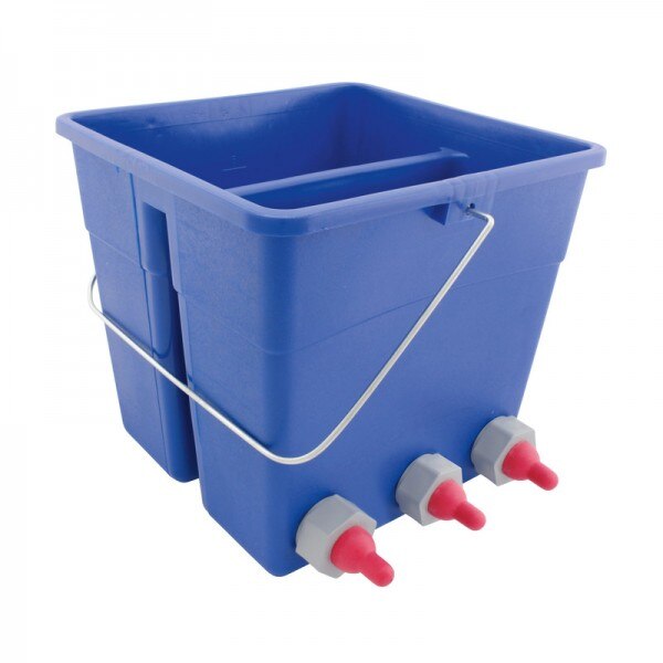 Galeata dubla alaptare miei si iezi, 6 tetine groase cu supape