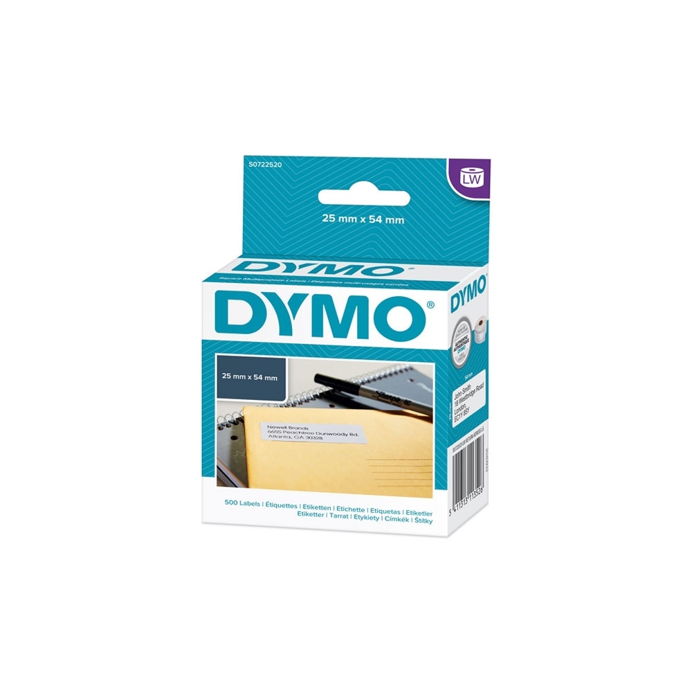 Etichete termice, DYMO LabelWriter, repozitionabile, 25mmx54mm, hartie alba, pentru adrese, 11352
