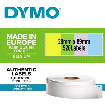Etichete DYMO DY99011 LabelWriter, adrese, permanente, 28mmx89mm, hartie color, 4 role/cutie, 130 etichete/rola, 99011 Etichete DYMO DY99011 LabelWriter, adrese, permanente, 28mmx89mm, hartie color, 4 role/cutie, 130 etichete/rola, 99011