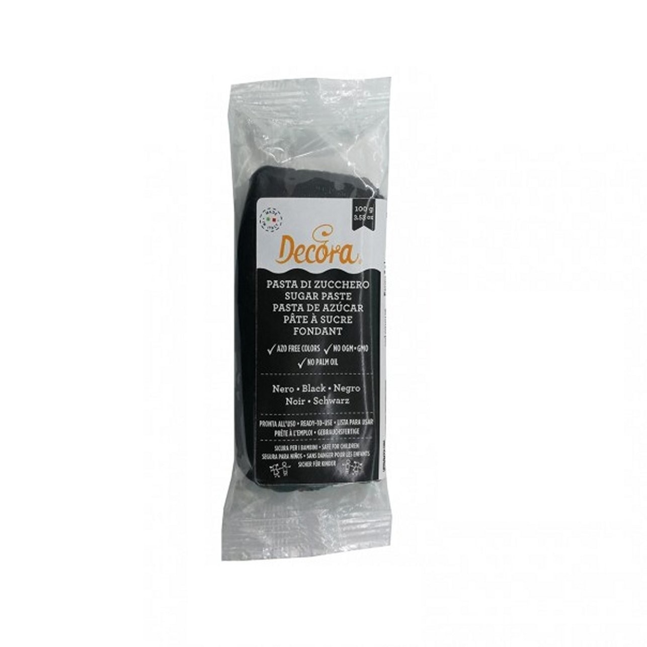 Pasta de zahar neagra, Decora, 100g