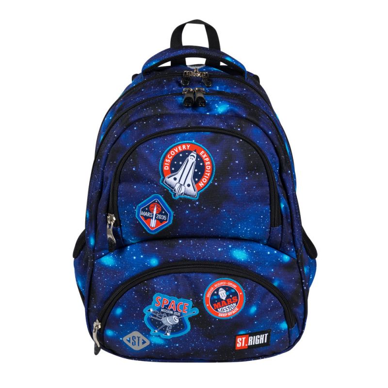 Ghiozdan St. Right, BP07, Colectia Cosmic Mission, 4 Compartimente, Multicolor