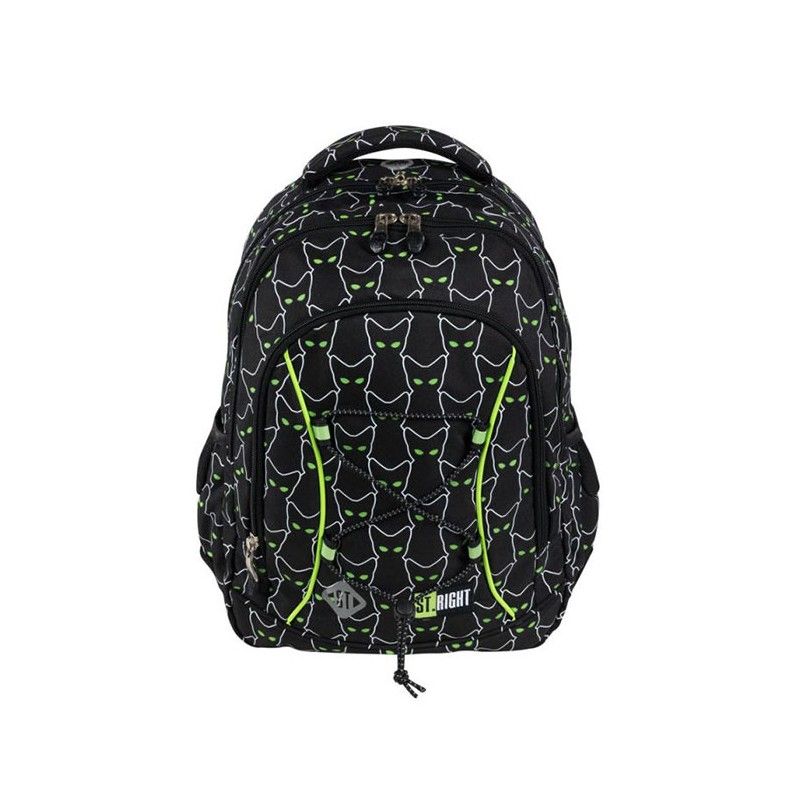 Ghiozdan clasele V-VIII, 3 compartimente, Majewski, Gama St. Right, Colectia Reflective Cats, BP-32