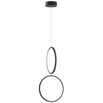 Lustra LED integrat Trio Rondo, cu intrerupator dimmer, 22W, 1950 lm, 3000K, IP20, 150 cm,Negru mat Lustra LED integrat Trio Rondo, cu intrerupator dimmer, 22W, 1950 lm, 3000K, IP20, 150 cm,Negru mat