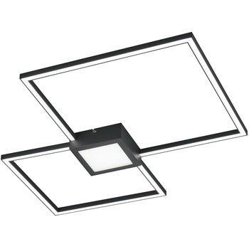Lustra LED integrat Trio Hydra Square, tip plafoniera, cu intrerupator dimmer, 28W, 2600 lm, 3000K, IP20, metal, Antracit Lustra LED integrat Trio Hydra Square, tip plafoniera, cu intrerupator dimmer, 28W, 2600 lm, 3000K, IP20, metal, Antracit