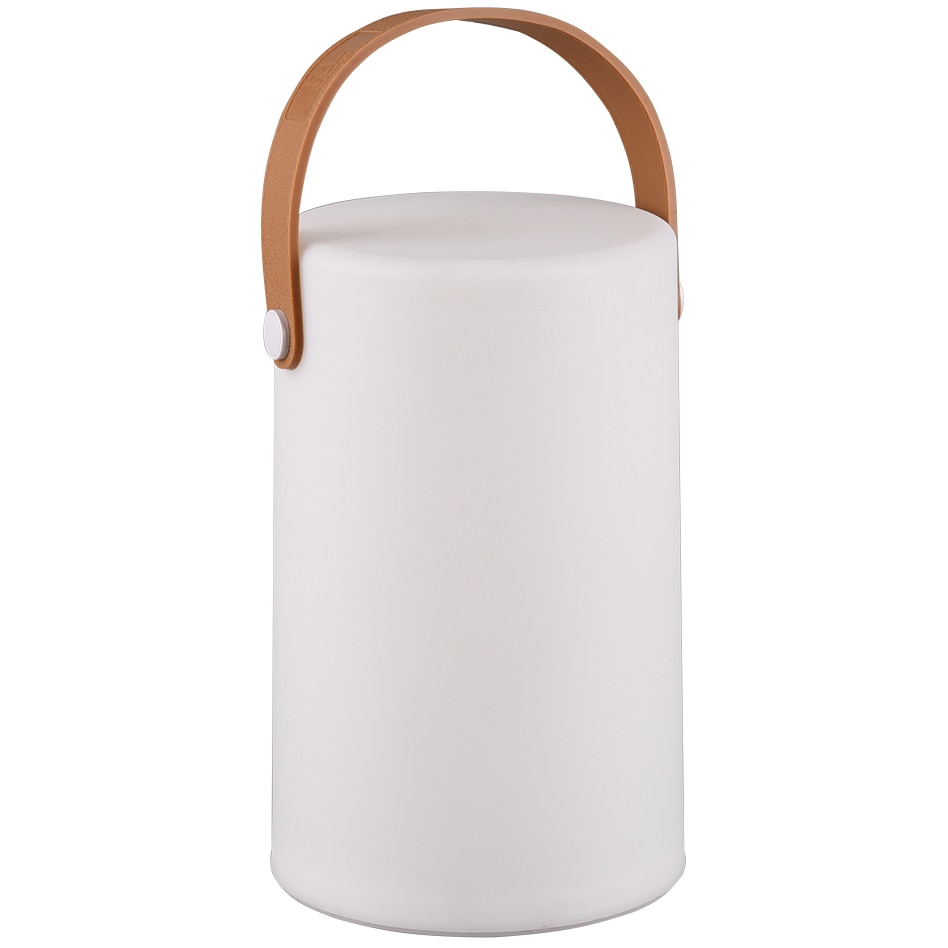 Lampa LED RGB integrat de masa pentru exterior Reality Aruba, cu acumulator, USB, 1W, 70 lm, IP44, Alb