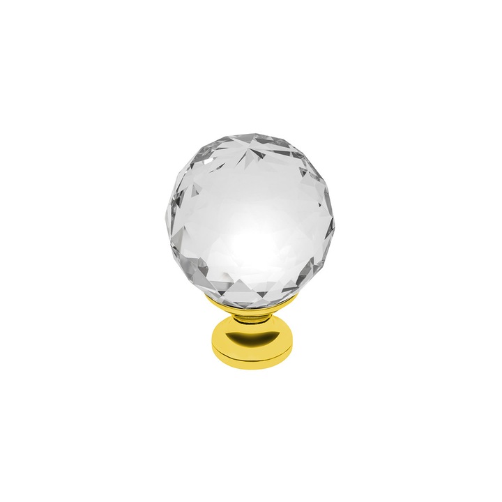 Buton mobilier Crystal Palace D 30 mm, auriu