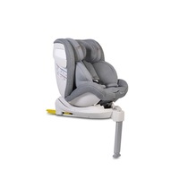 Scaun auto rotativ Cangaroo Admiral 0-36 kg cu baza ISOFIX si picior de fixare, Gri deschis