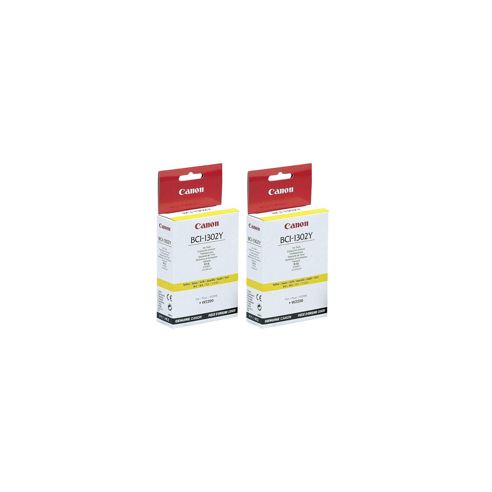 Pachet cartuse cerneala BCI-1302Y galben x2 Canon original