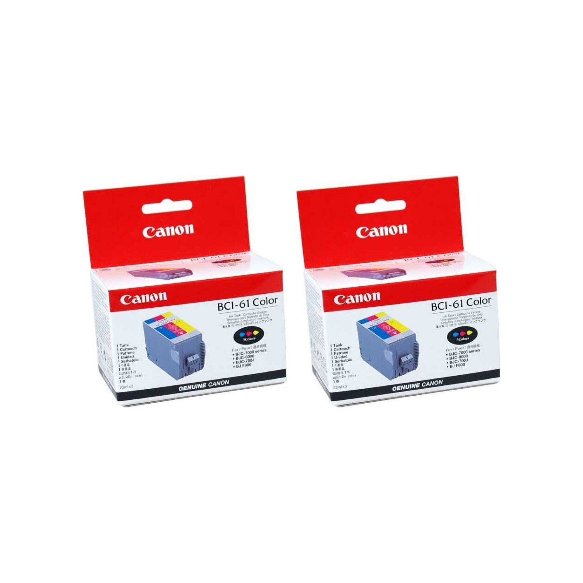 Pachet cartuse cerneala BCI-61 color Canon original 640 pagini