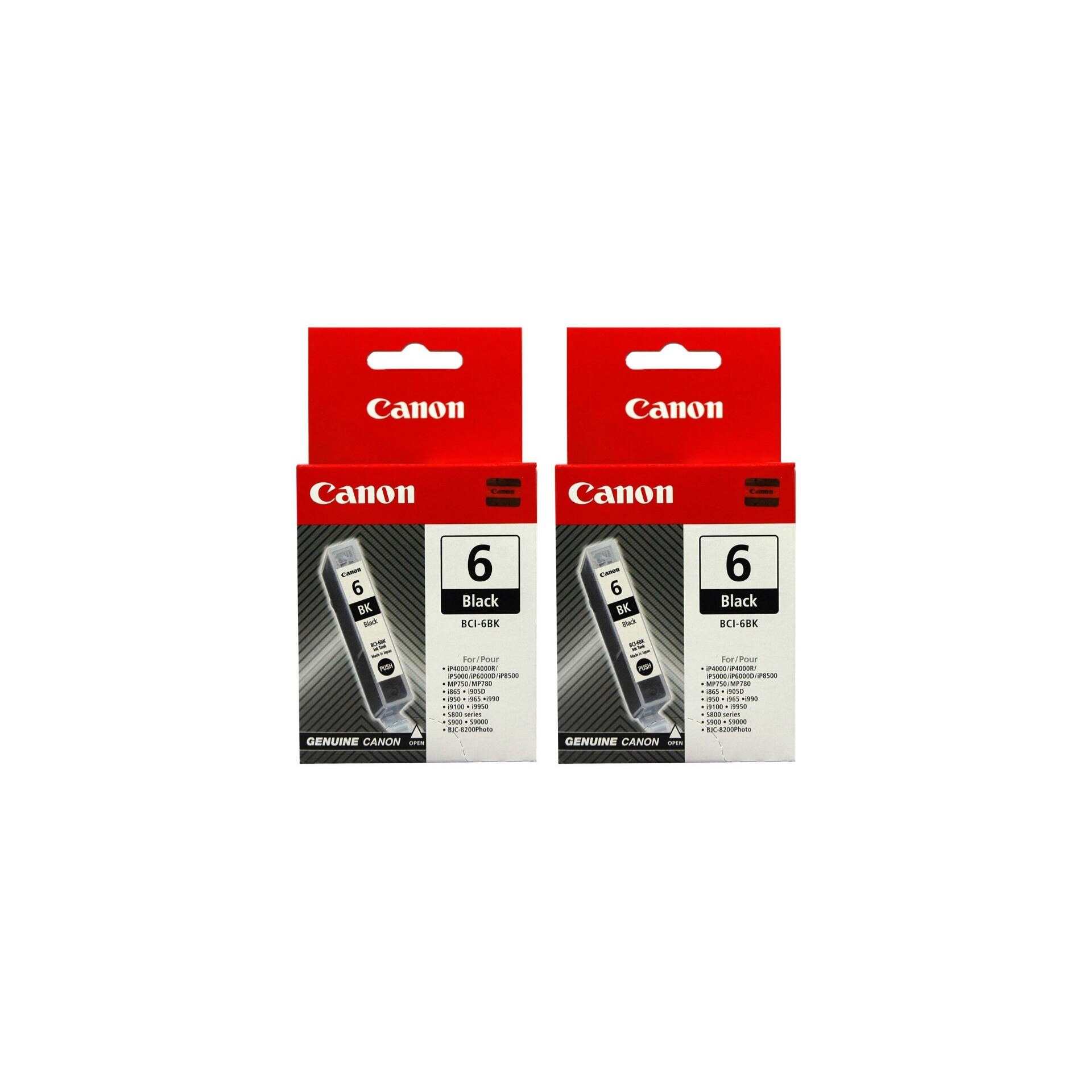 Pachet cartuse cerneala BCI-6BK negru x2 Canon original 560 pagini
