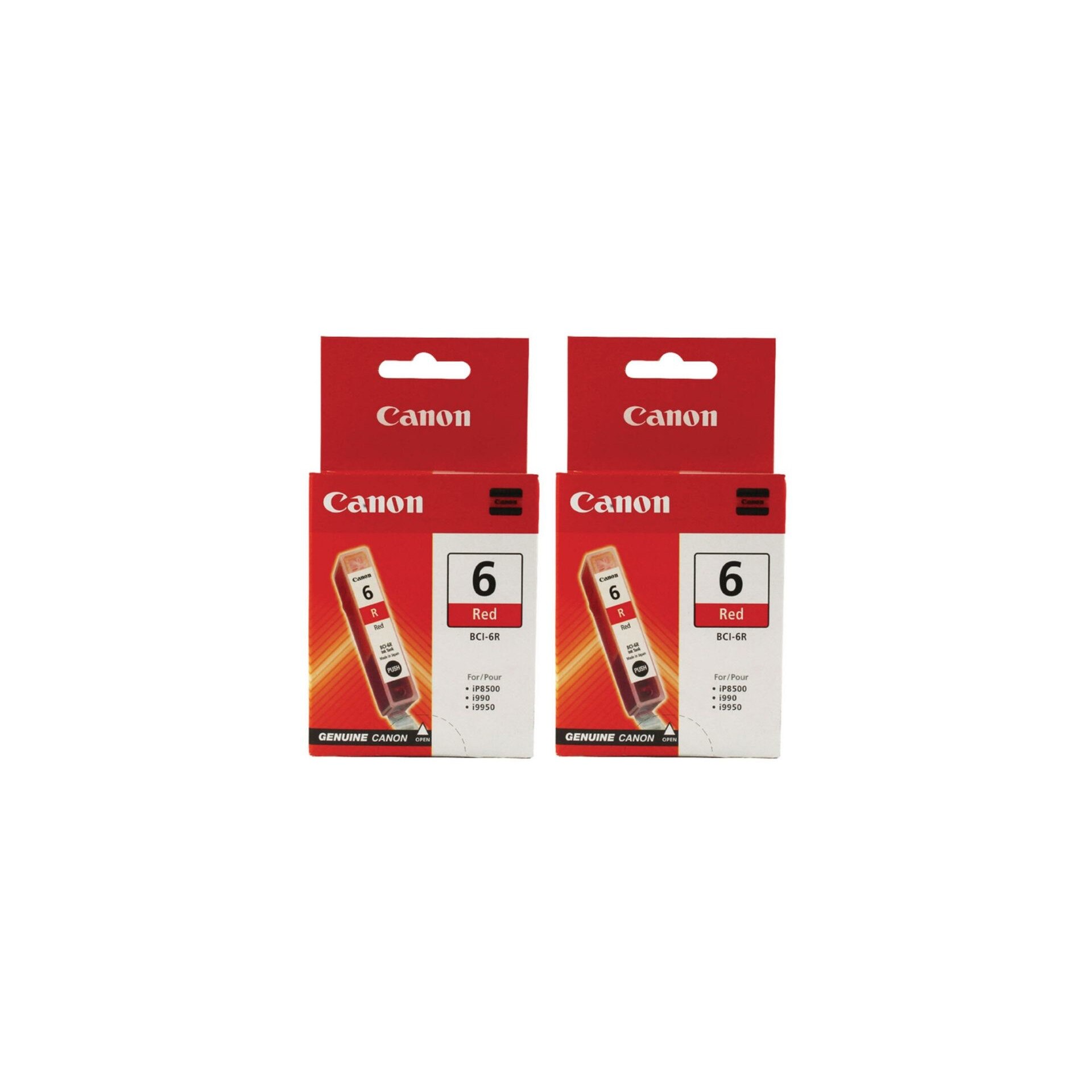 Pachet cartuse cerneala BCI-6R rosu x2 Canon original 560 pagini