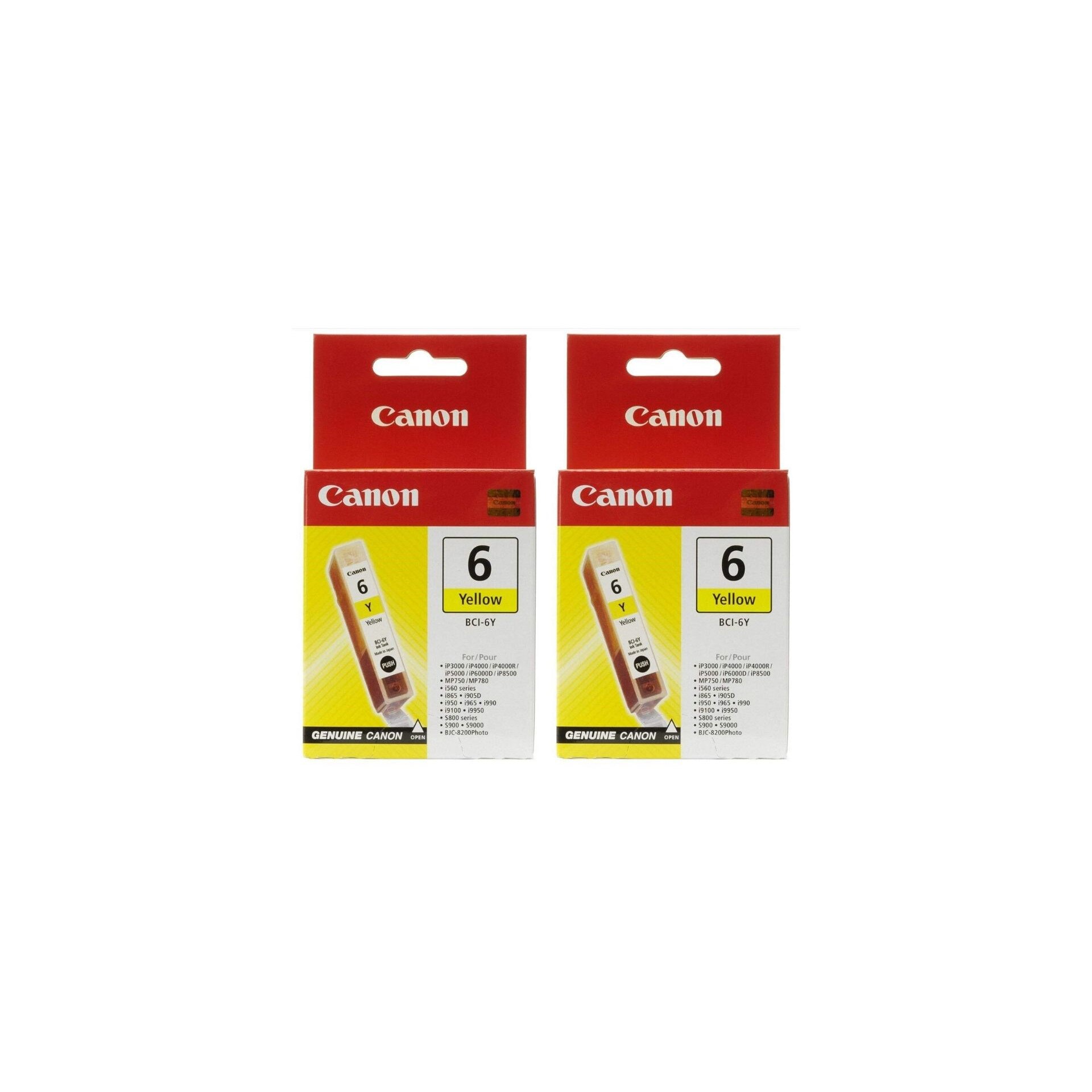 Pachet cartuse cerneala BCI-6Y galben x2 Canon original 560 pagini