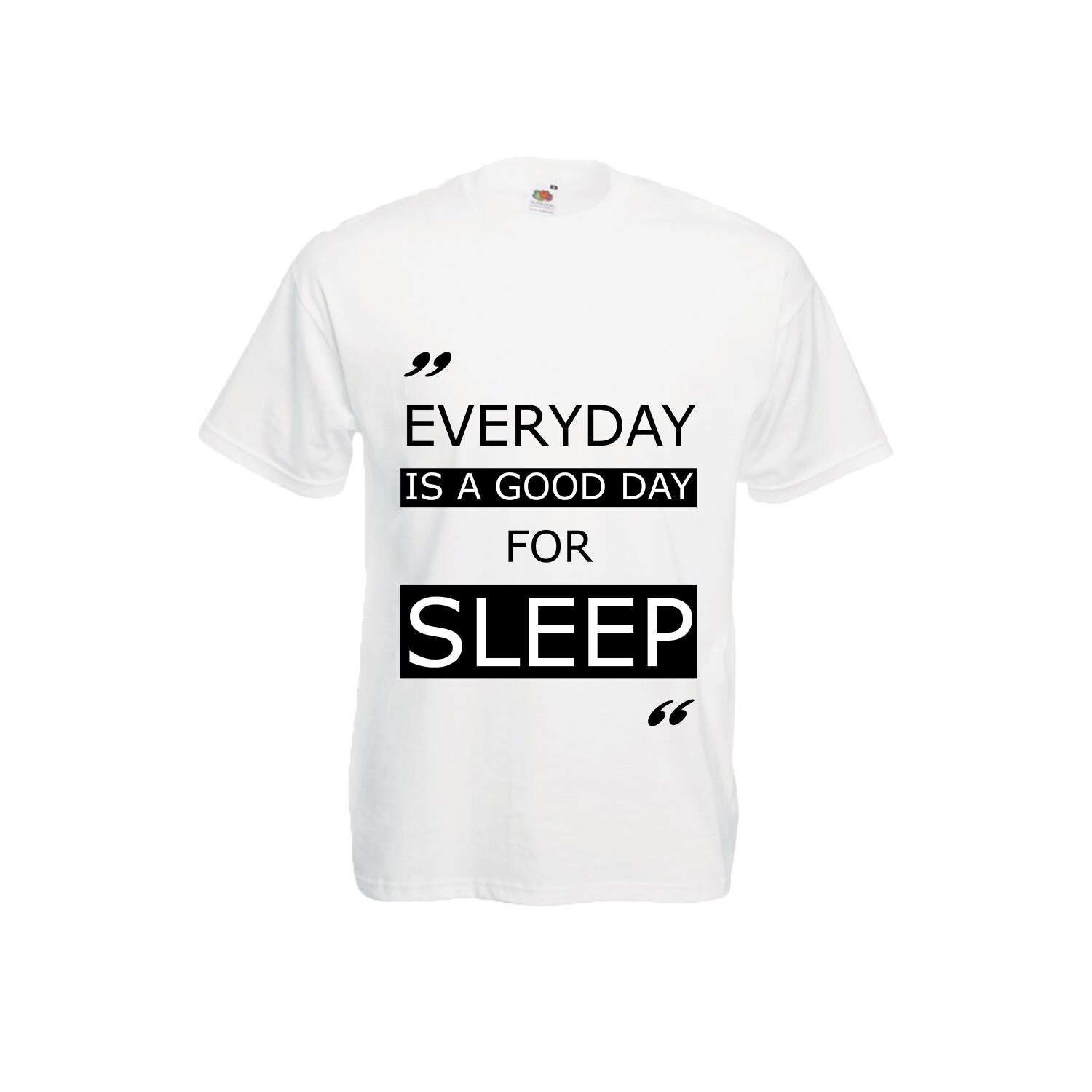 Tricou barbatesc personalizat Fruit of the loom, alb, A good day for sleep M