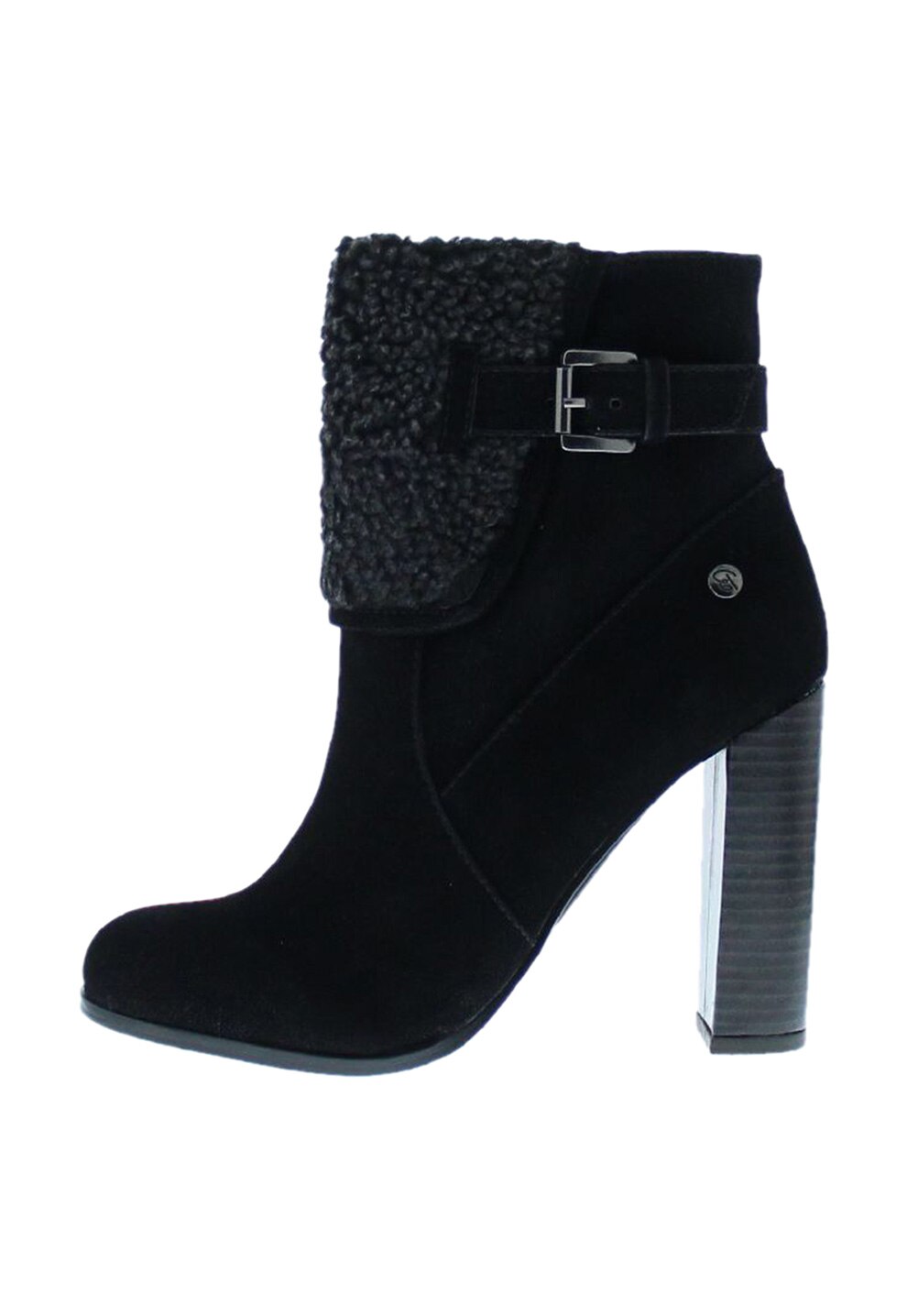 Blink Botine negre cu toc masiv 40