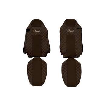 Set 2 huse scaun camion F-Core, Piele-ECO, pentru MAN TGX, Maro, scaune ISRI Set 2 huse scaun camion F-Core, Piele-ECO, pentru MAN TGX, Maro, scaune ISRI