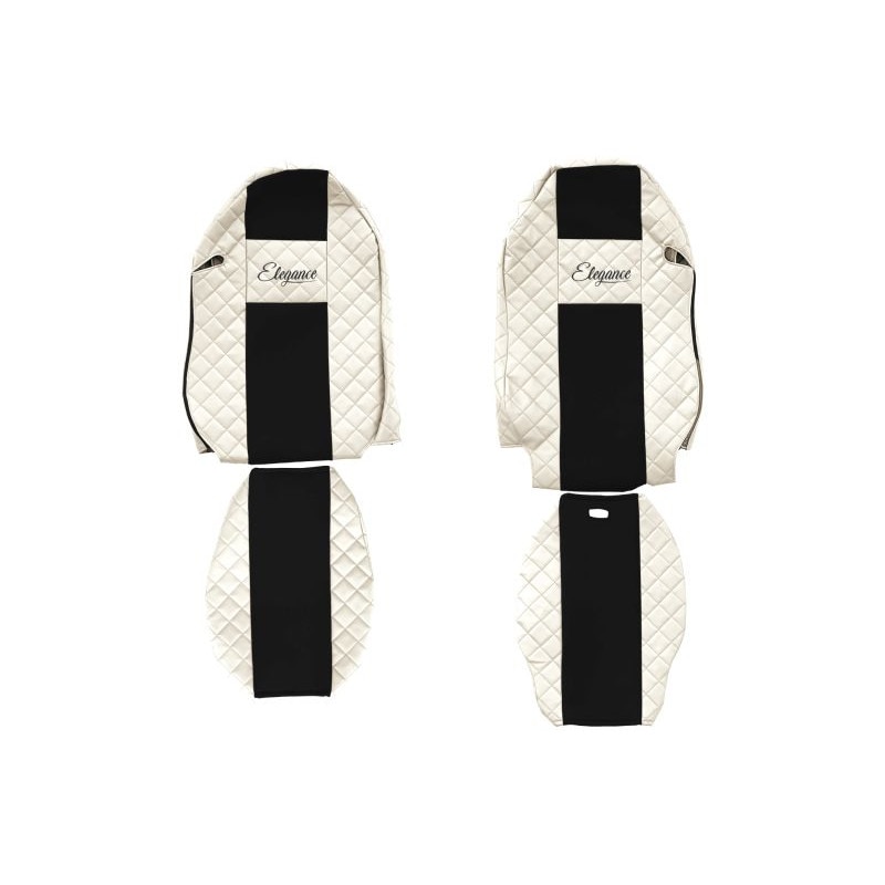 Set 2 huse scaun camion F-Core, Piele-ECO, pentru MERCEDES ACTROS MP2 / MP3, 2008+, Bej/ Negru