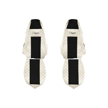 Set 2 huse scaun camion F-Core, Piele-ECO, pentru SCANIA P,G,R,T, Bej/ Negru Set 2 huse scaun camion F-Core, Piele-ECO, pentru SCANIA P,G,R,T, Bej/ Negru