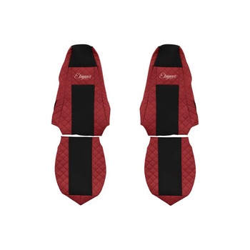 Set 2 huse scaun camion F-Core, Piele-ECO, pentru SCANIA P,G,R,T, Rosu/ Negru Set 2 huse scaun camion F-Core, Piele-ECO, pentru SCANIA P,G,R,T, Rosu/ Negru