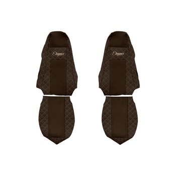 Set 2 huse scaun camion F-Core, Piele-ECO, pentru SCANIA P,G,R,T, Maro Set 2 huse scaun camion F-Core, Piele-ECO, pentru SCANIA P,G,R,T, Maro