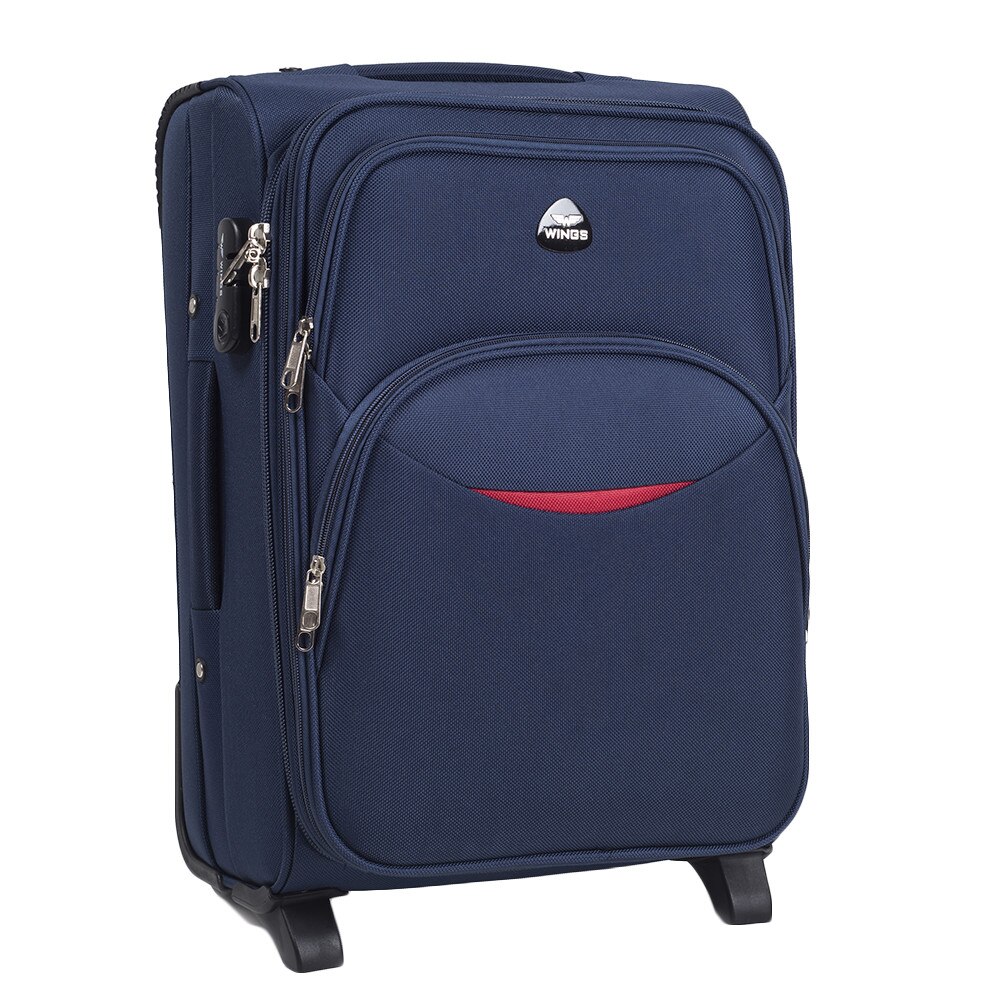 Troler Cabina, Extensibil, WINGS, EAGLE, 2 Roti, 54 cm, Bleumarin