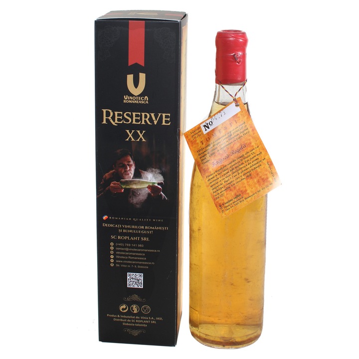 Vin alb, Feteasca Regala, Podgoria Cotnari, 1992, sec, Vinia, 0.75l