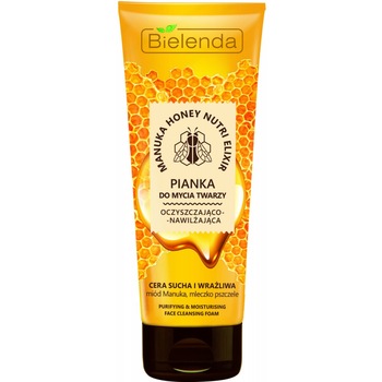 Spuma Hidratanta pentru Curatarea Fetei - Ten Uscat si Sensibil MANUKA HONEY NUTRI ELIXIR , Bielenda, 150g Spuma Hidratanta pentru Curatarea Fetei - Ten Uscat si Sensibil MANUKA HONEY NUTRI ELIXIR , Bielenda, 150g